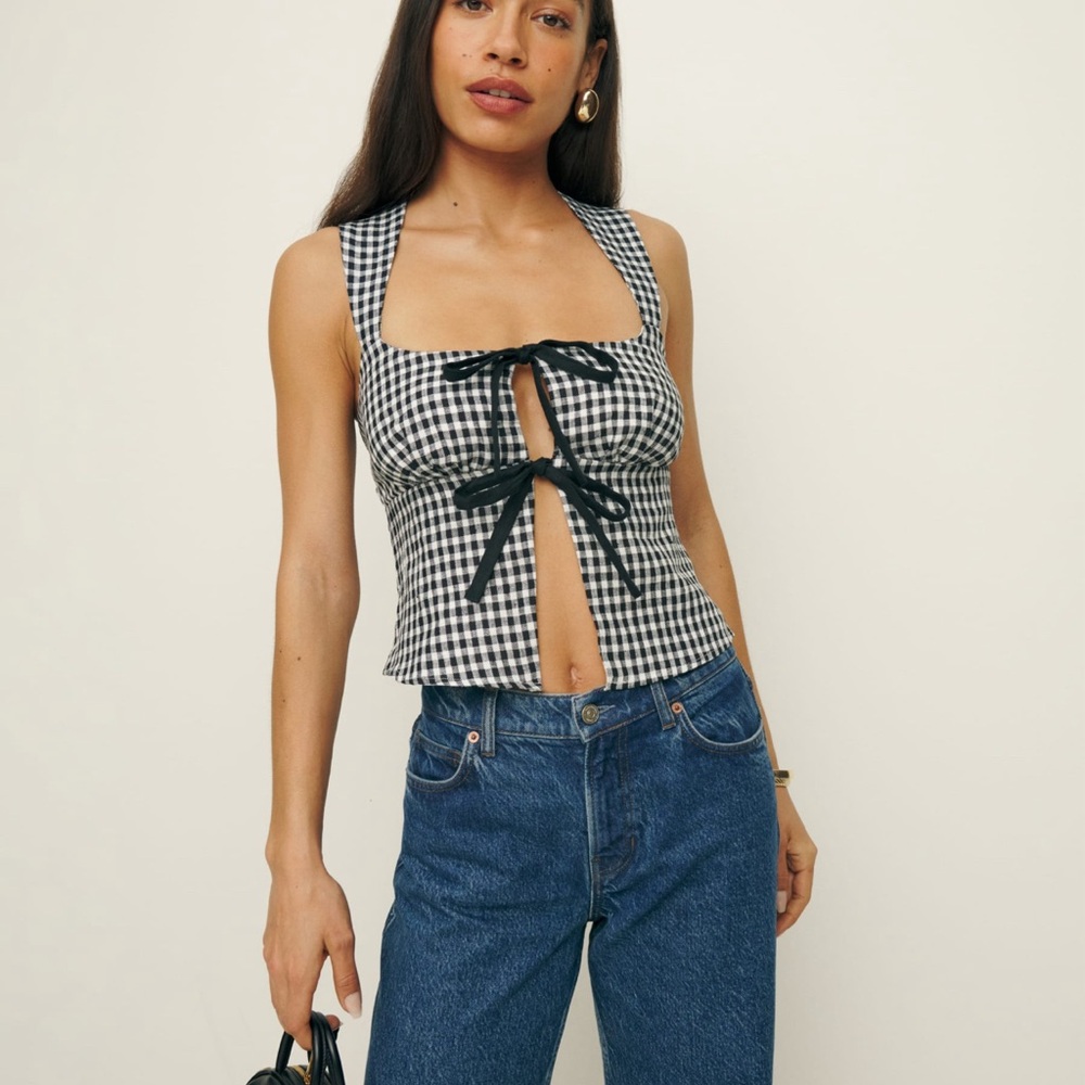 Reformation Azalea Linen Top